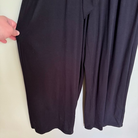 Boden Ellen Jersey Knit Wide Leg‎ Cropped Jumpsuit Black Women’s Size 4 - Picture 11 of 13